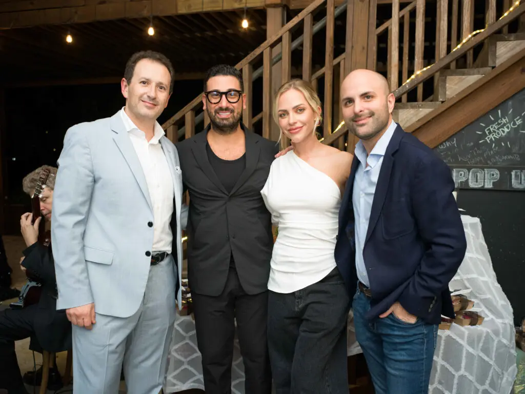 Santiago Pelaez, Army Sadeghi & Mason Clark-Sadeghi, Pedro Cajiga at the 19th Delicious Alchemy Banquet benefiting Recipe for Success Foundation. (Photo by Daniel Ortiz)